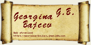 Georgina Bajčev vizit kartica
